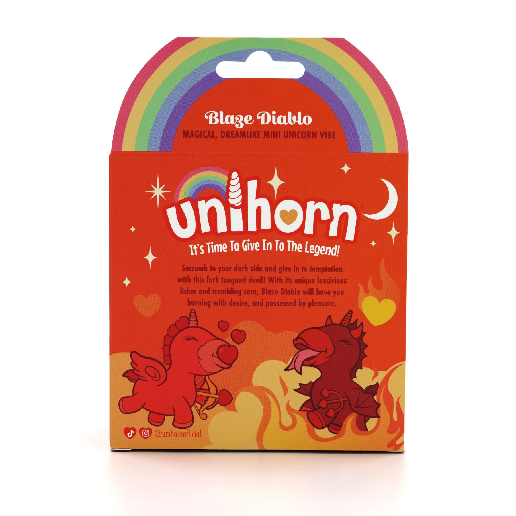 Вібратор-єдиноріжка Unihorn Blaze Diablo з роздвоєним язичком