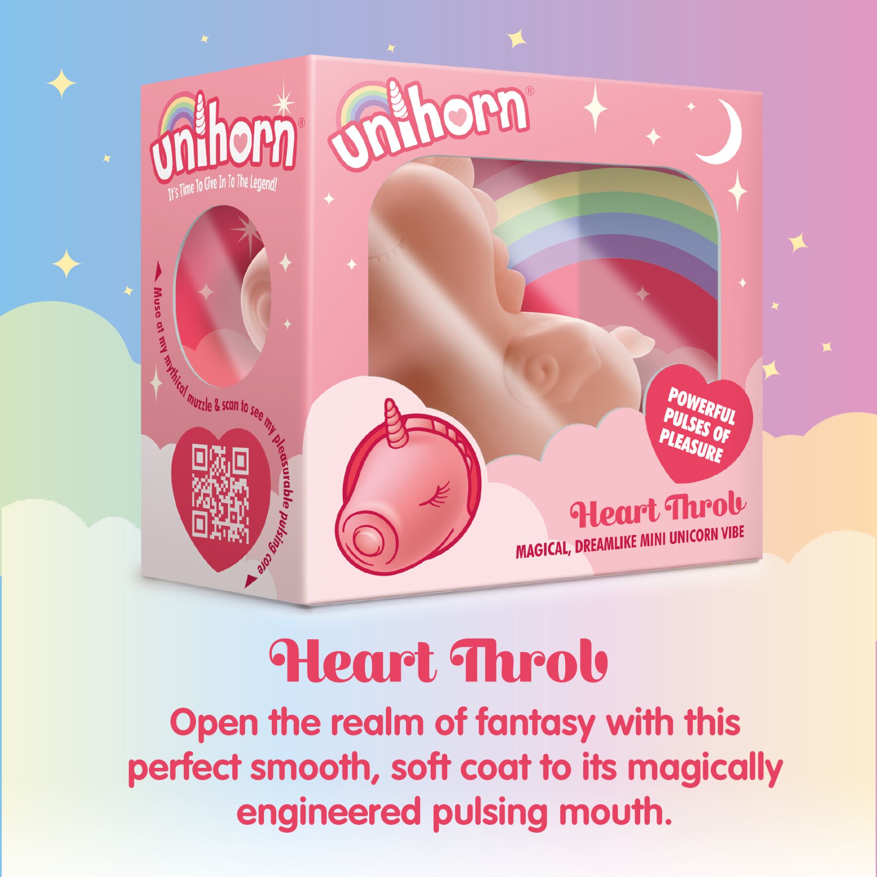 Вібратор-єдиноріжка Unihorn – Heart Throb з пульсацією