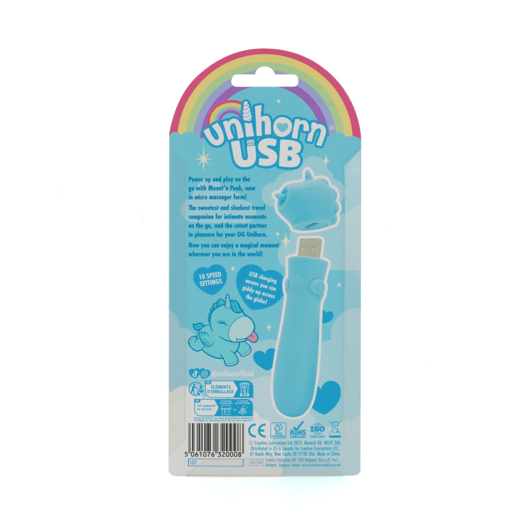 Вібратор-єдиноріжка Unihorn USB Bullet - 10 режимів, USB зарядка