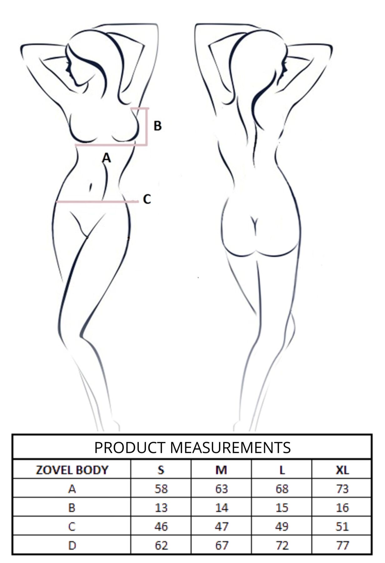 Боді Passion ZOVEL BODY світло-рожевий L - елегантний вибір