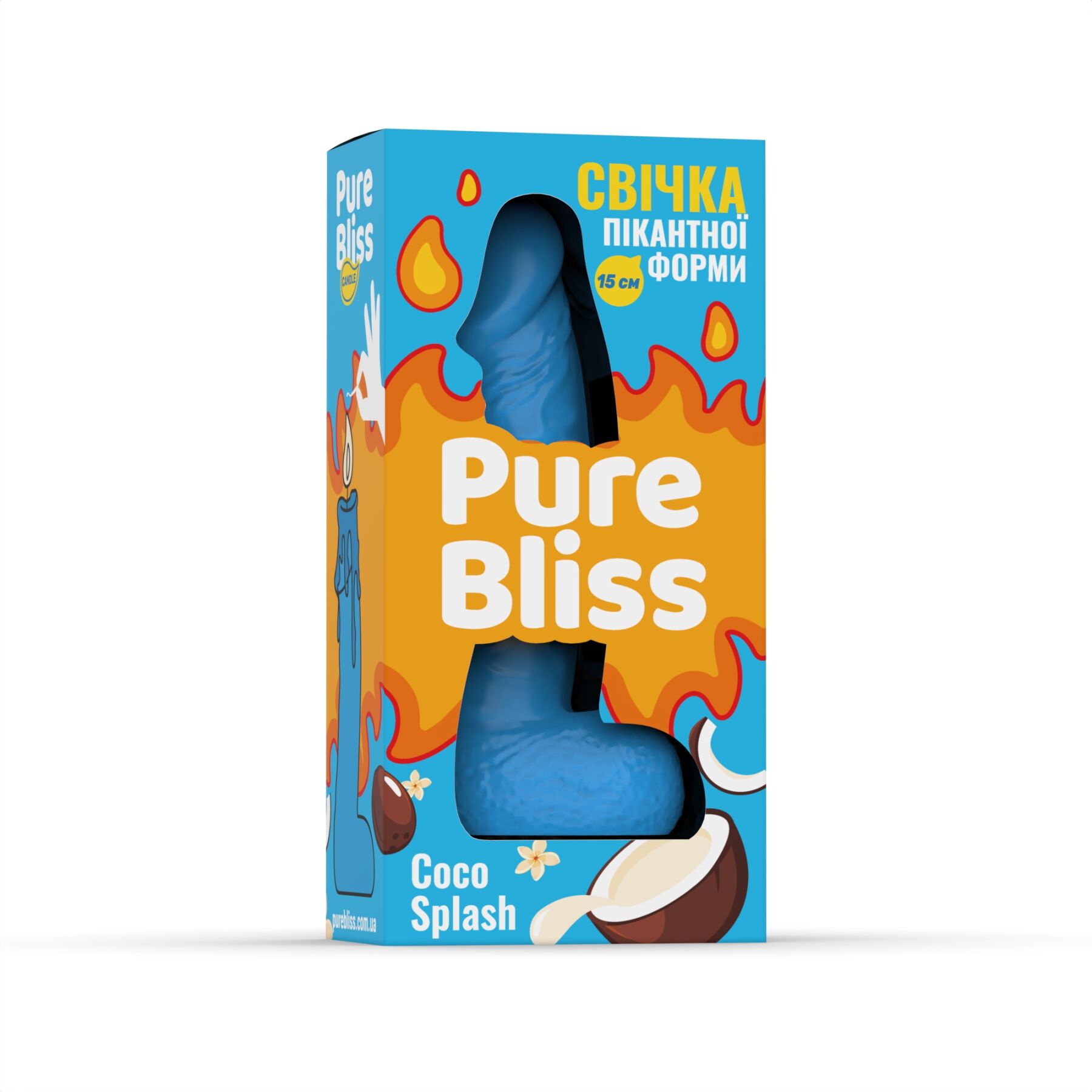 Ароматна свічка Pure Bliss Blue Coco Splash 15 см