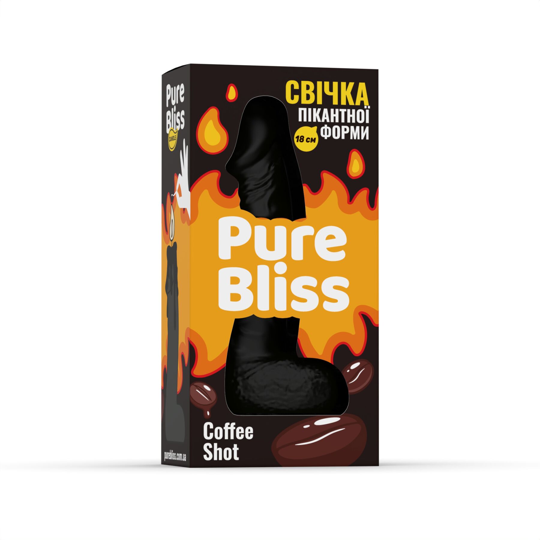 Ароматна свічка Pure Bliss Black Coffee Shot, 18 см