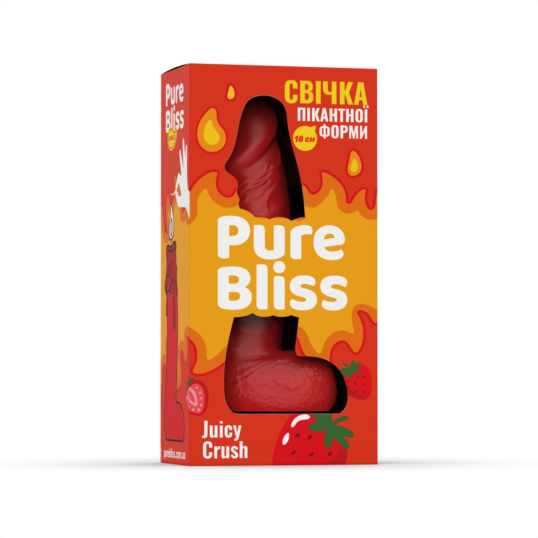 Ароматна свічка Pure Bliss Red Juicy Crush 18 см, Ягідний вибух