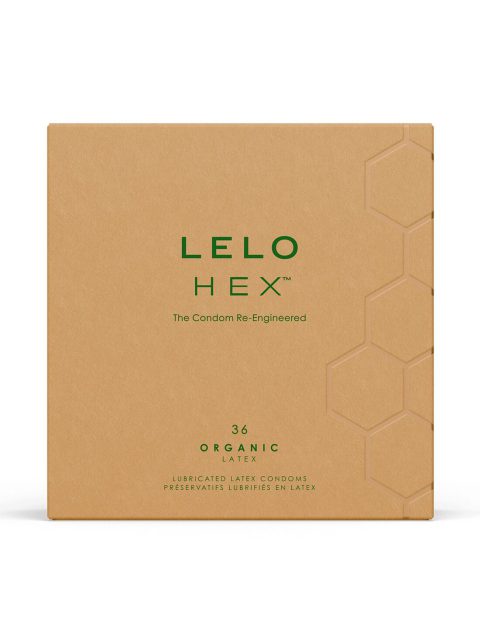 LELO HEX Condoms Organic 36 Pack, тонкі та міцні презервативи