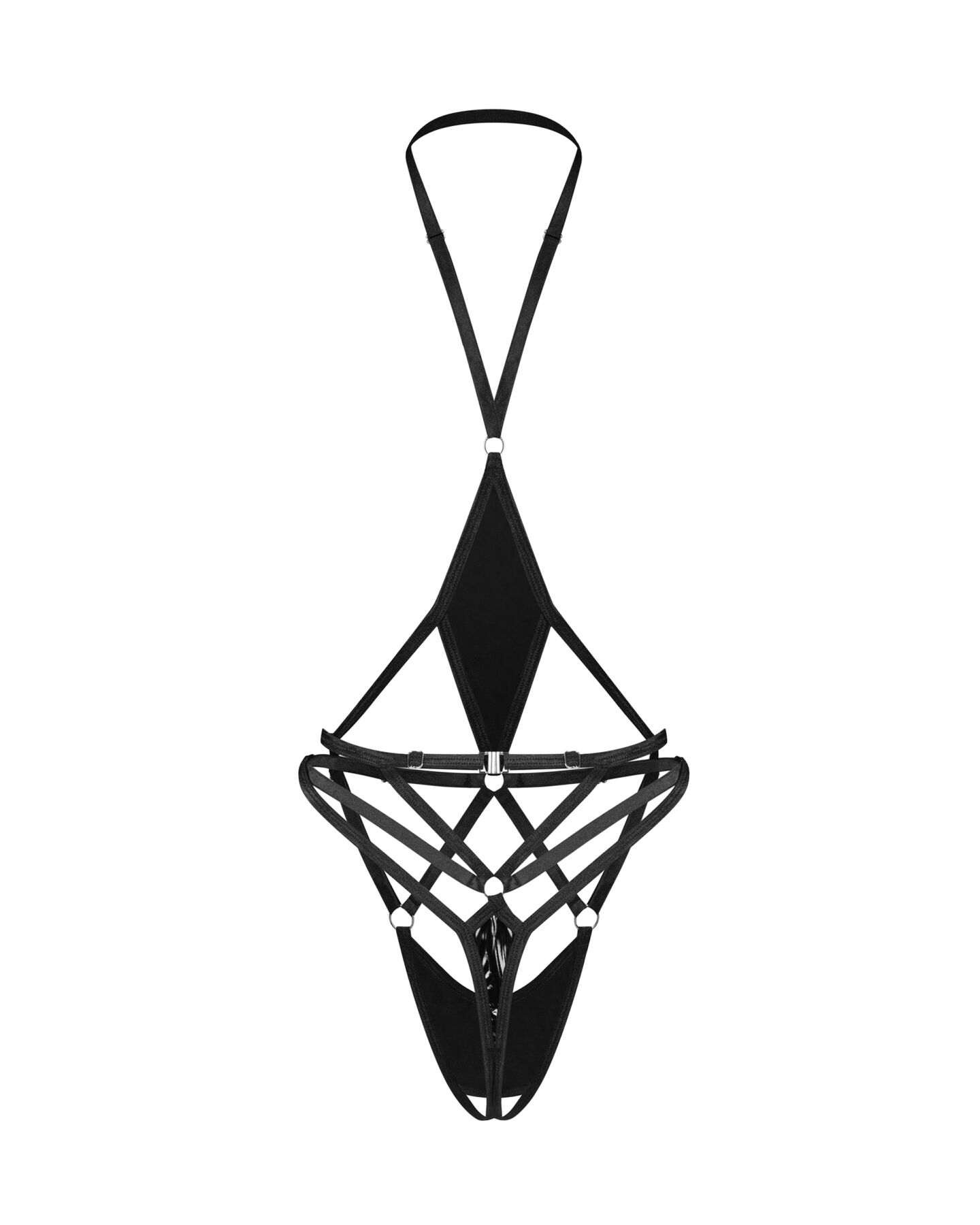 Obsessive Keira Lise crotchless teddy, розмір L/XL — елегантний боді