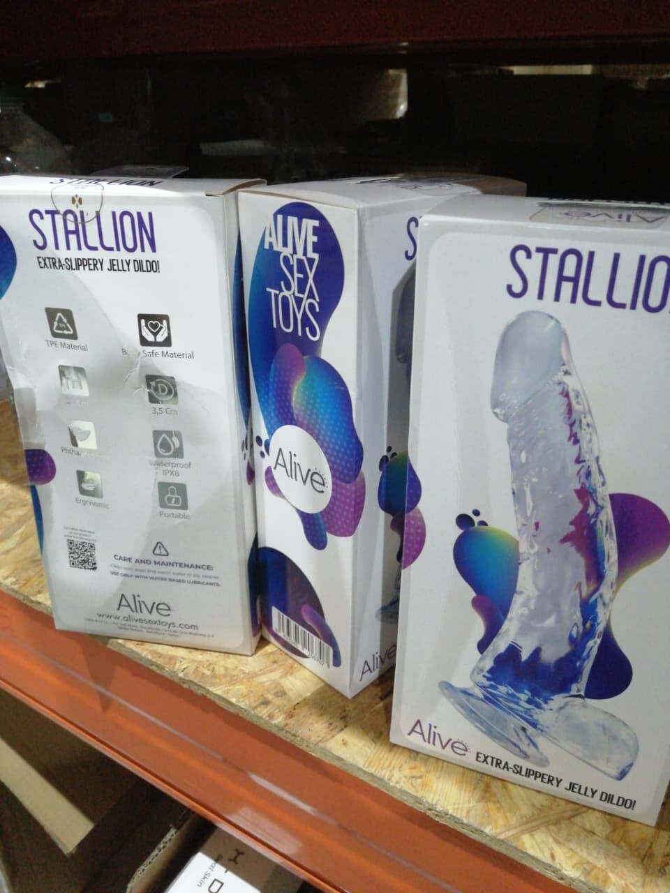 Прозорий фалоімітатор Alive Jelly Dildo Stallion, 22 см, TPE