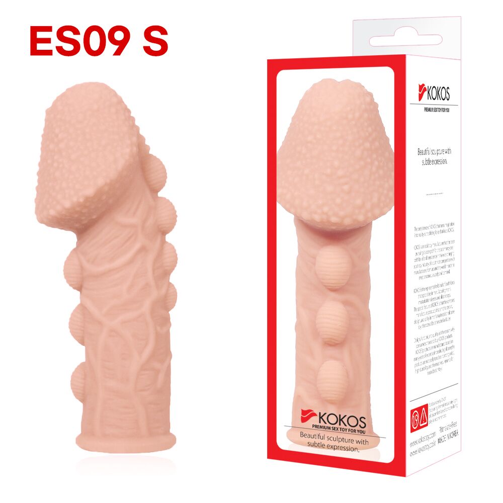 Насадка на член Kokos Extreme Sleeve ES.09 розмір S, потовщувальна, стимулюючий рельєф - Зображення 4