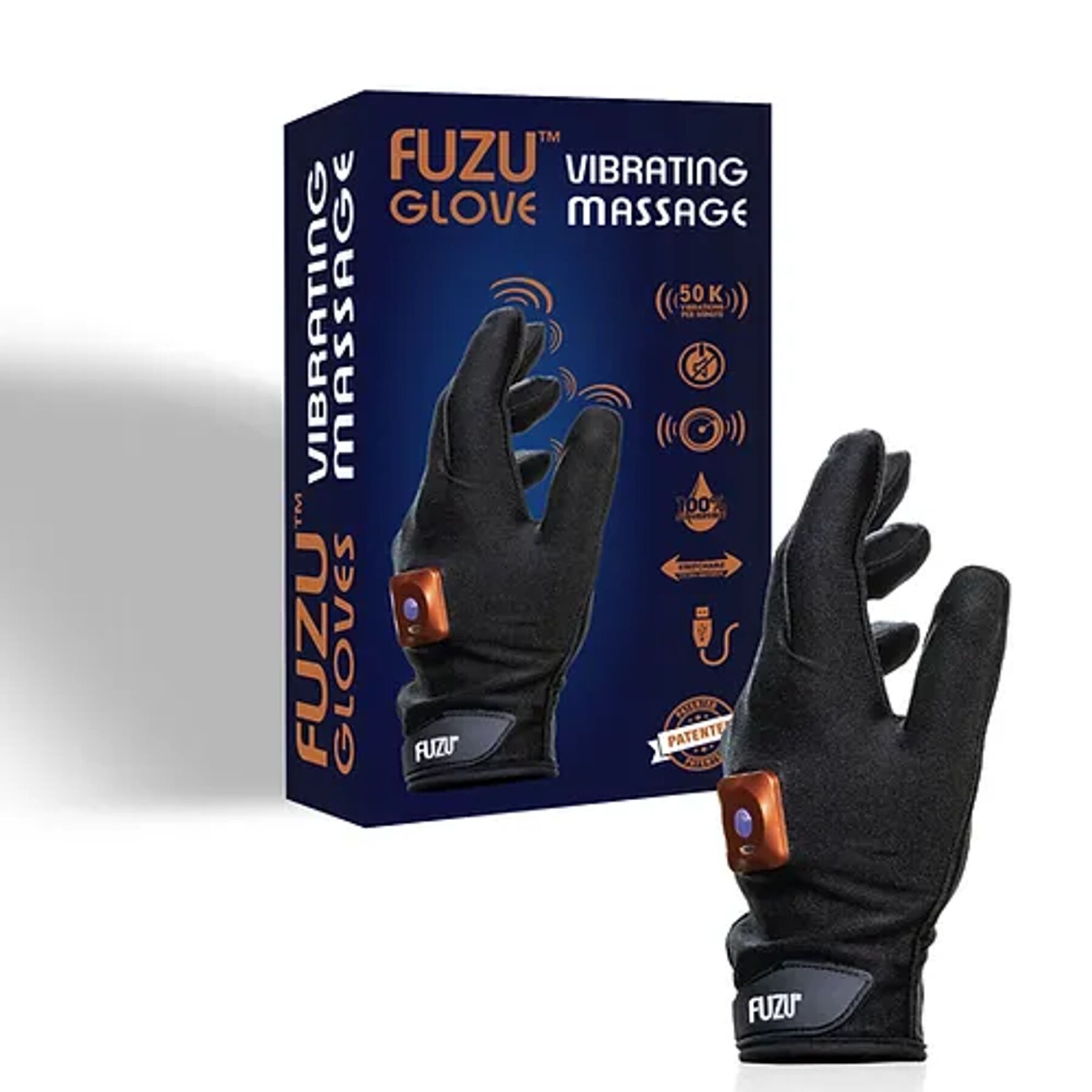 Віброрукавичка FUZU Gloves для масажу з 11 режимами, ліва - Зображення 2