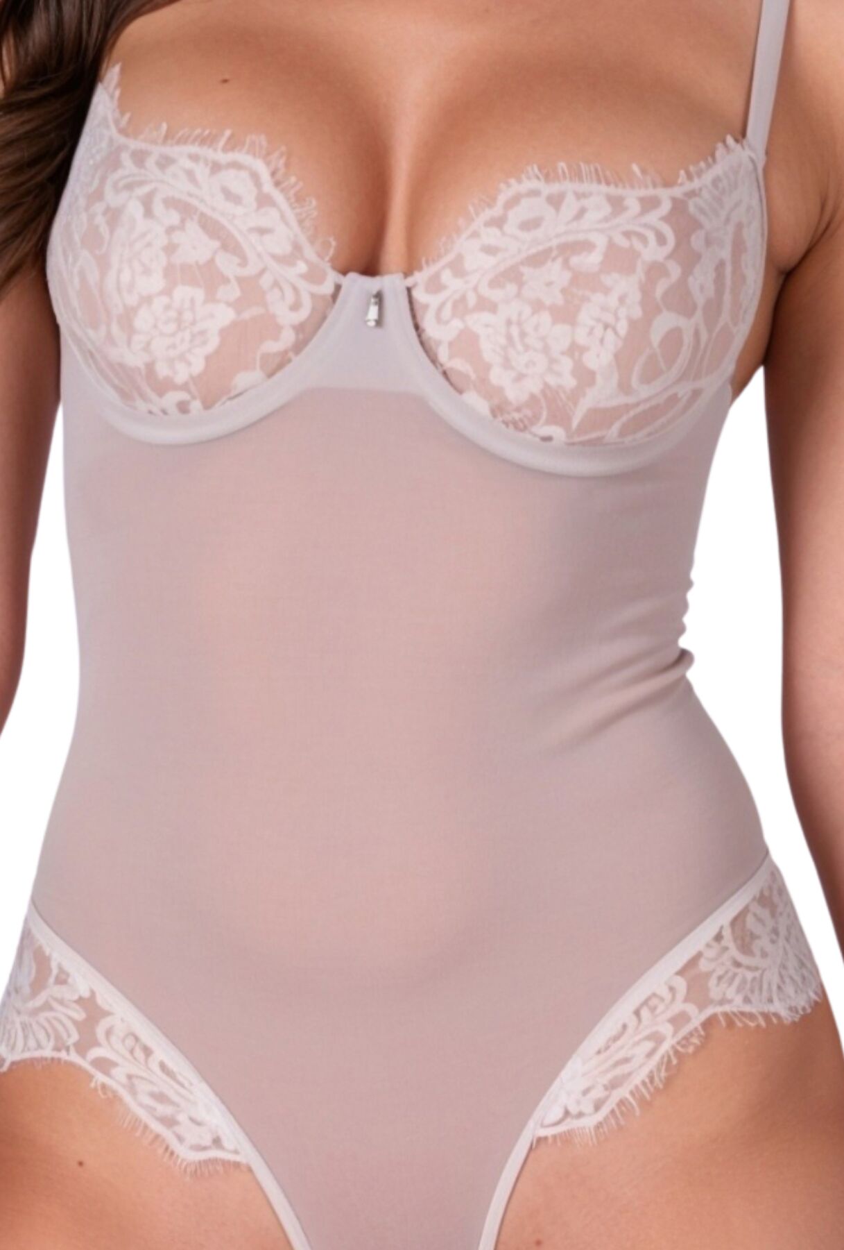 Боді Passion ZOVEL BODY, світло-сірий, елегантний розмір L - Зображення 6