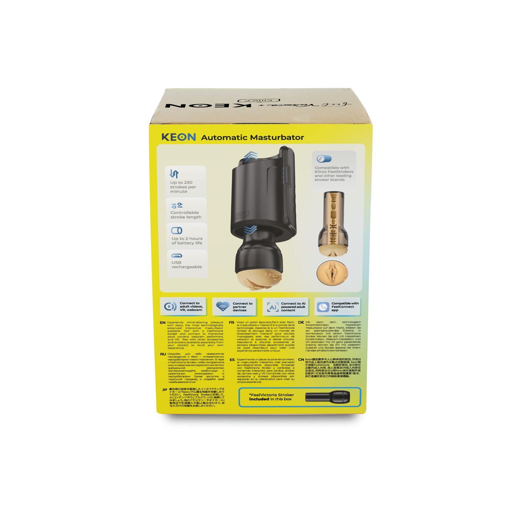 Інтерактивна секс-машина для чоловіків Kiiroo Keon Wi-Fi Combo Set з мастурбатором Feel Victoria - Зображення 8