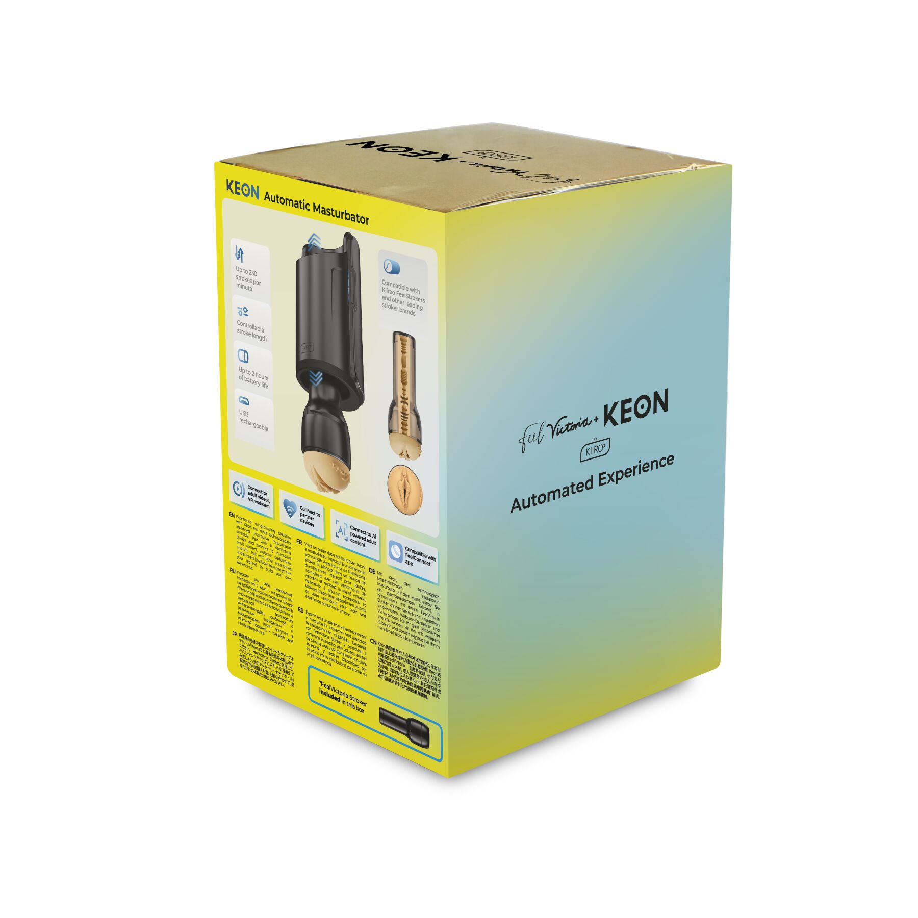 Інтерактивна секс-машина для чоловіків Kiiroo Keon Wi-Fi Combo Set з мастурбатором Feel Victoria - Зображення 9