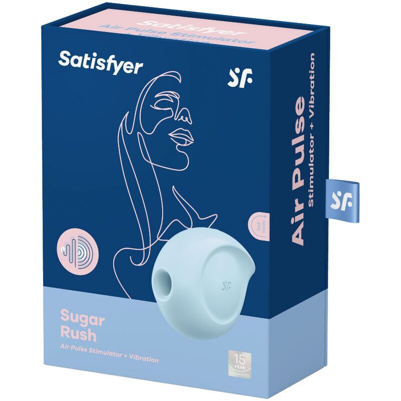 Вакуумний кліторальний стимулятор із вібрацією Satisfyer Sugar Rush Blue (м'яте паковання!!!) - Зображення 5