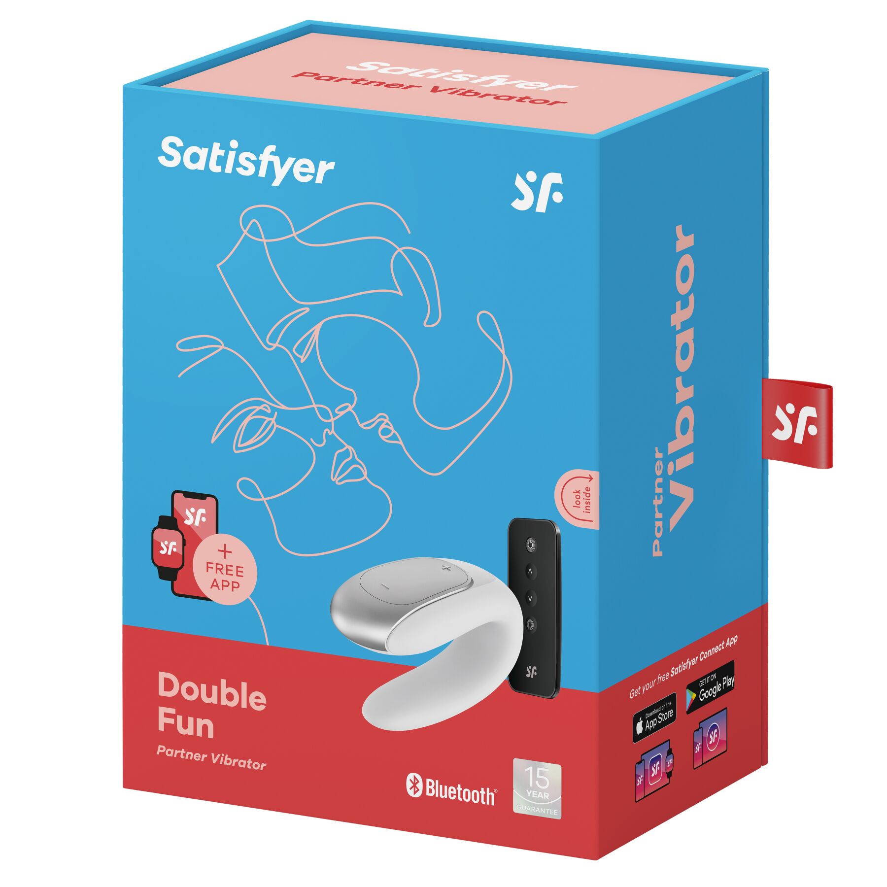 Смартвібратор для пар Satisfyer Double Fun (White) з пультом ДК - Зображення 6