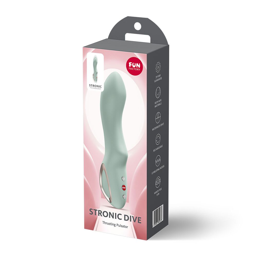 Пульсатор Fun Factory Stronic Dive Light Green, 8 режимів роботи, перезаряджуваний - Зображення 12
