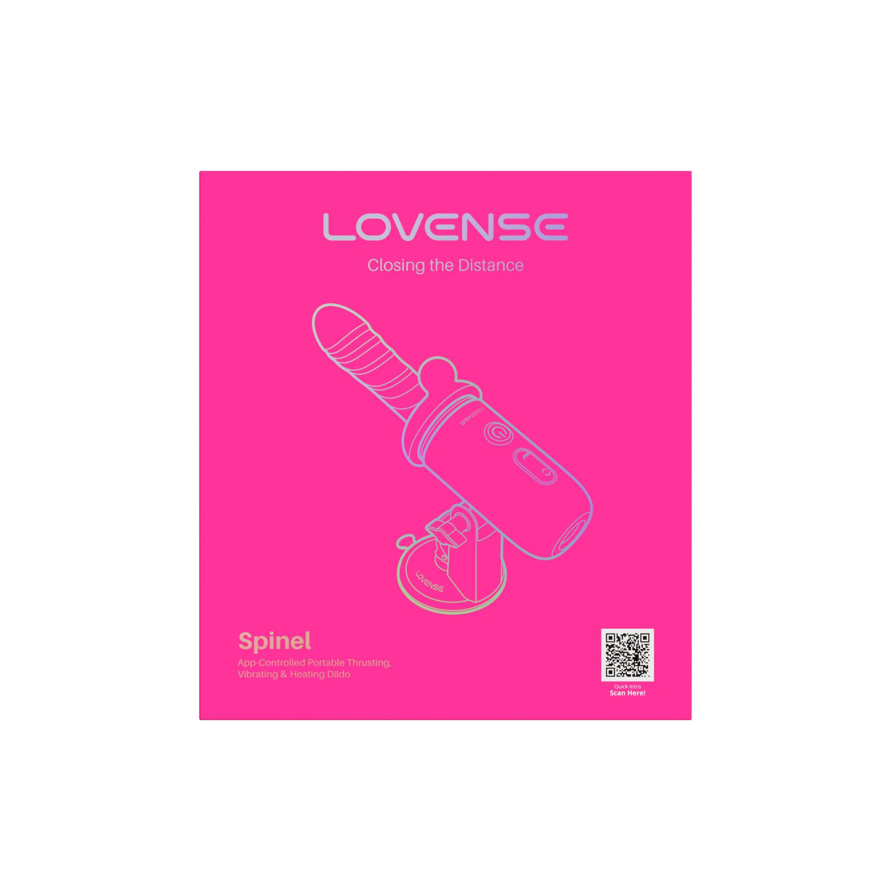 Смарт-міні секс-машина Lovense Spinel імітація фрикцій, підігрів, 3 насадки, на присосці - Зображення 9