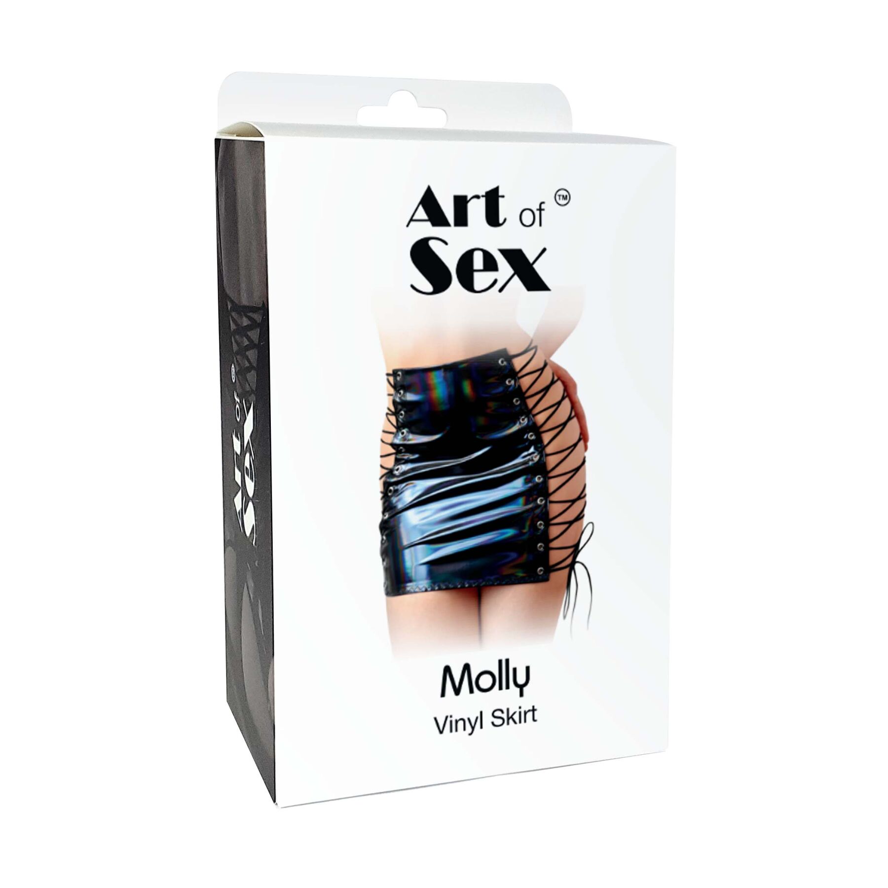 Лакована спідниця на шнурівці Art of Sex - Molly, колір чорний, L-2XL - Зображення 3