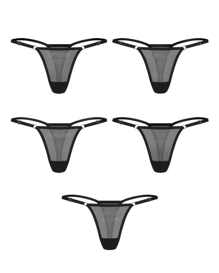 Набір трусиків Obsessive Violami 5-pack thong S/M