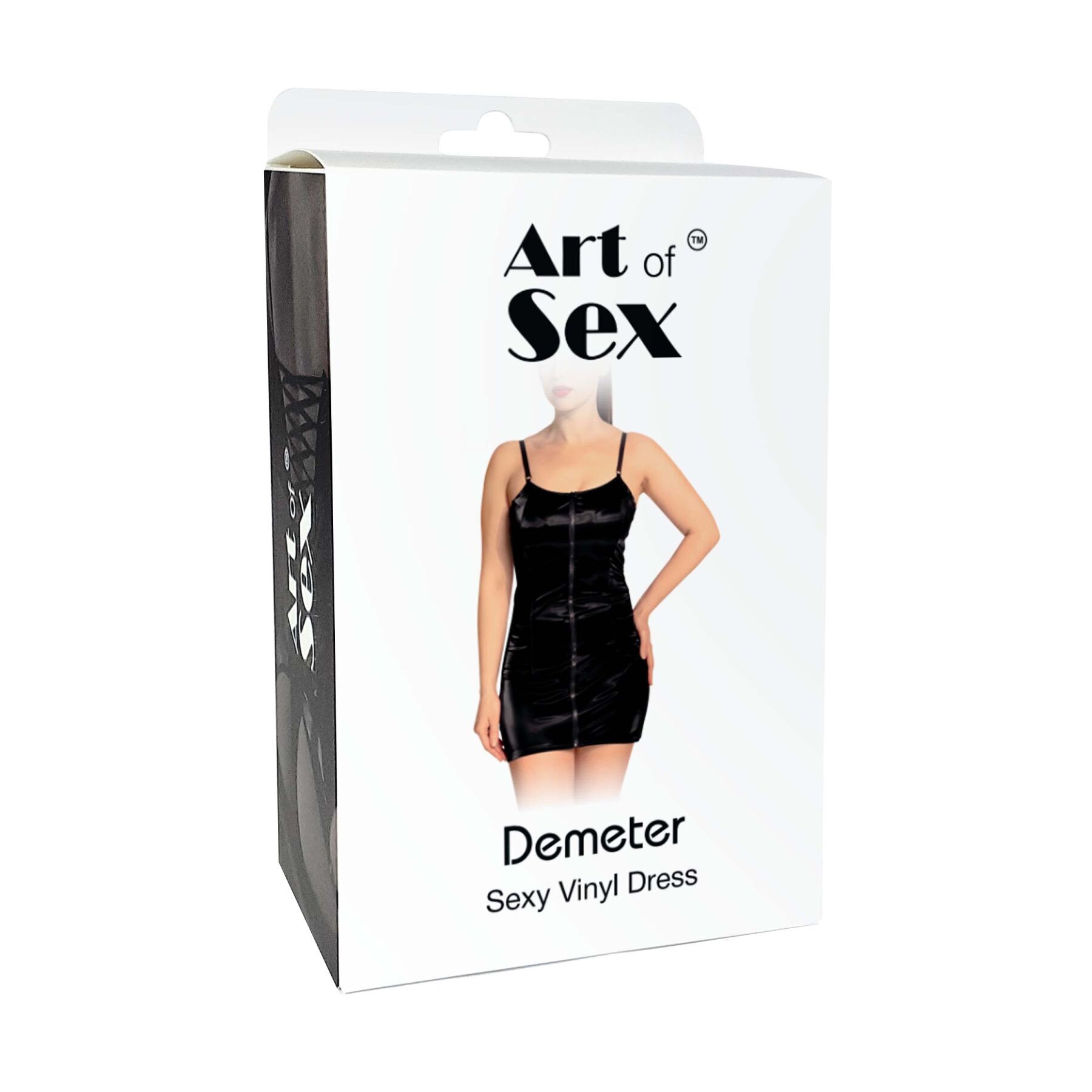 Лакована сукня Art of Sex - Demeter, колір чорний з ефектом голограми, розмір L