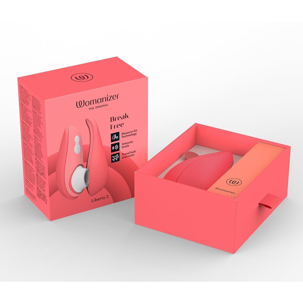 Вакуумний кліторальний стимулятор Womanizer Liberty 2 Vibrant Rose (м'яте паковання!!!)