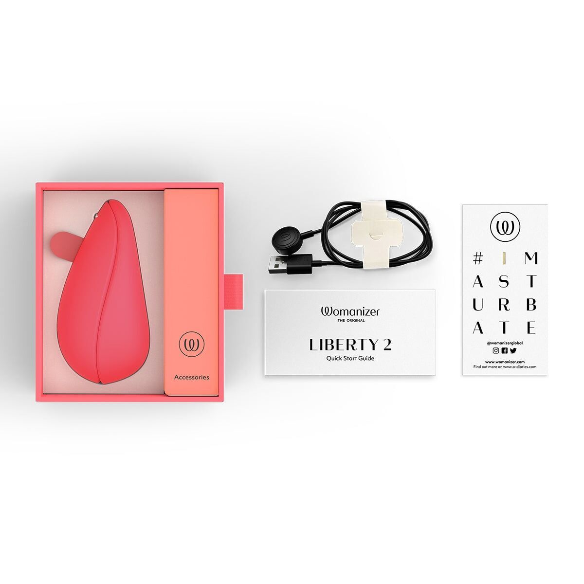 Вакуумний кліторальний стимулятор Womanizer Liberty 2 Vibrant Rose (м'яте паковання!!!)