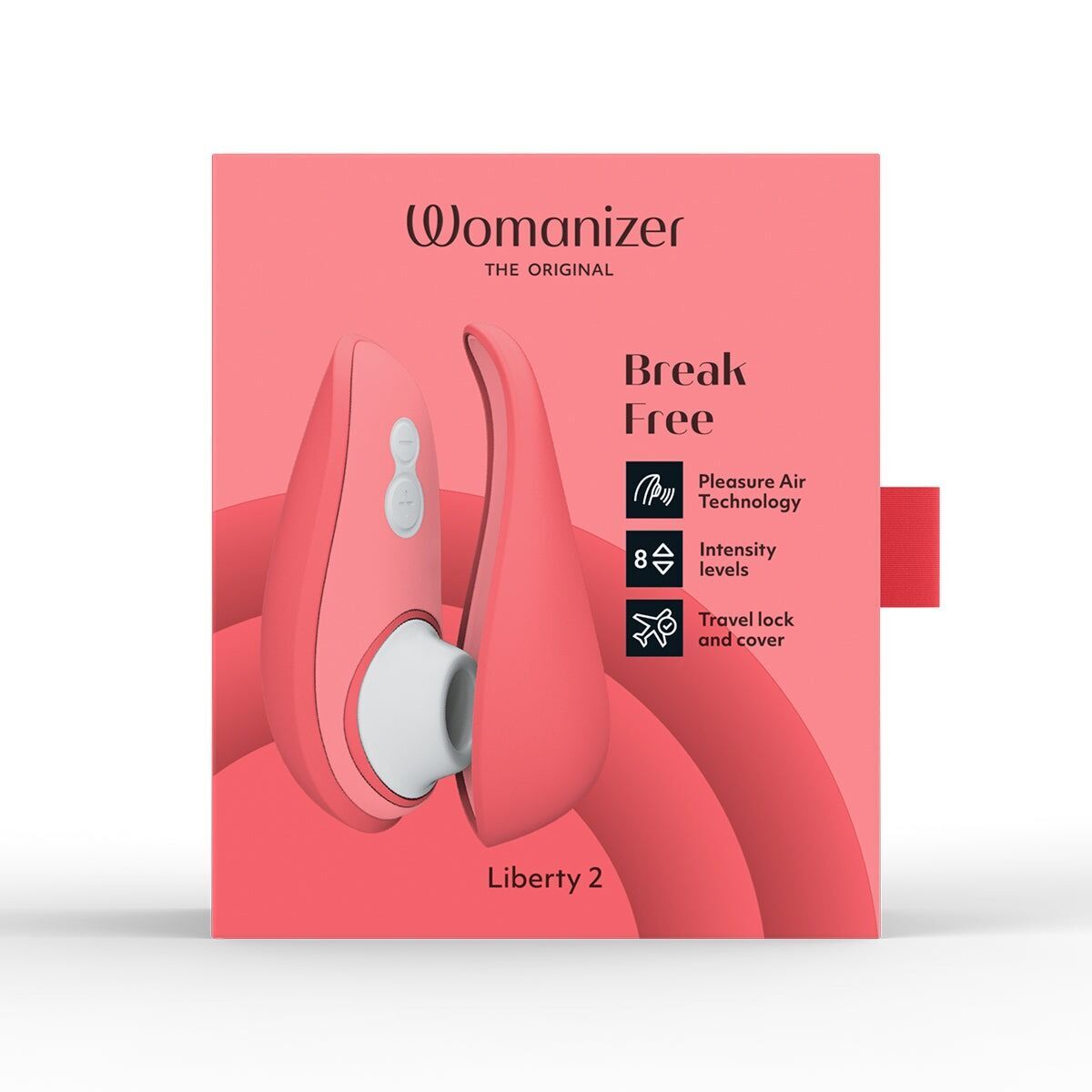 Вакуумний кліторальний стимулятор Womanizer Liberty 2 Vibrant Rose (м'яте паковання!!!)