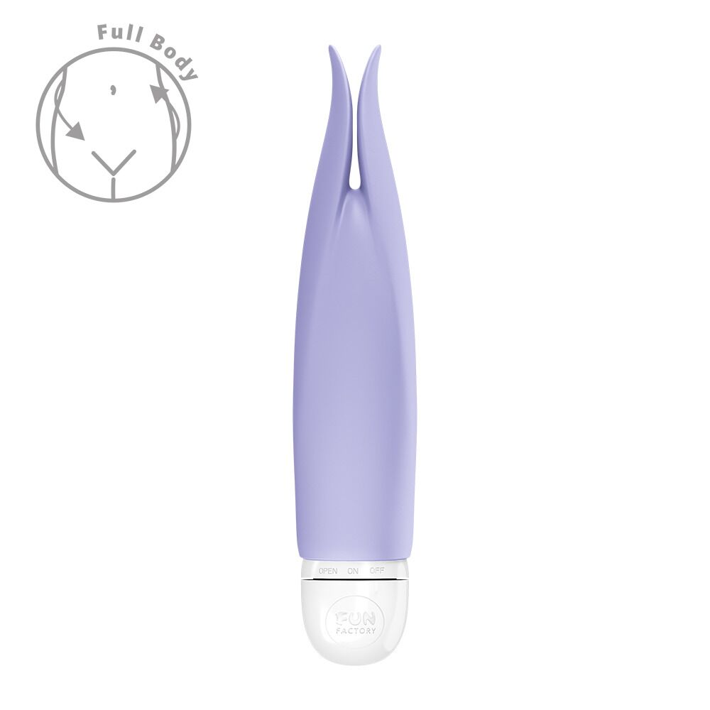 Вібратор з пелюстками Fun Factory VOLITA purple, компактний, дуже тихий, на батарейках