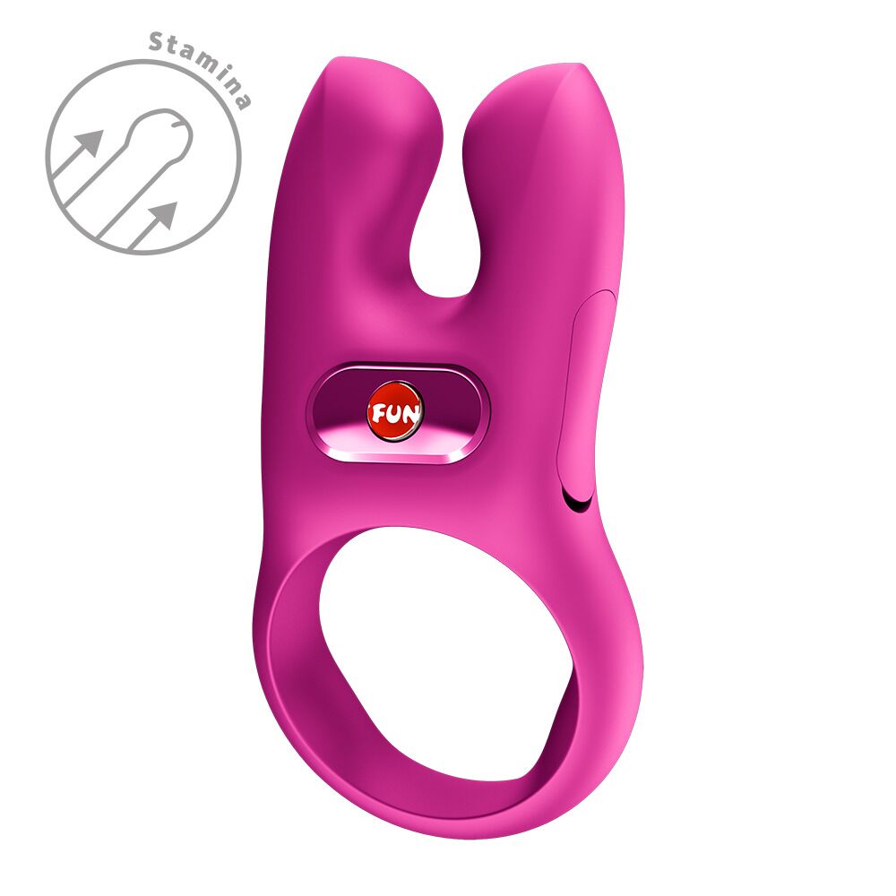 Ерекційне віброкільце з подвійною стимуляцією клітора Fun Factory NŌS CLASSIC Magenta, 2 мотори