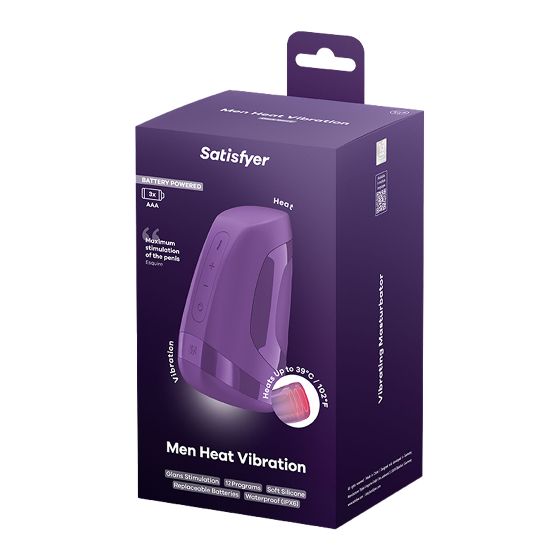 Мастурбатор Satisfyer Men Heat Vibration Battery Series імітатор мінету, підігрів та вібрація