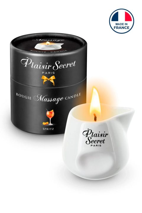 Масажна свічка Plaisirs Secrets Spritz (80 мл) подарункове паковання, керамічний посуд