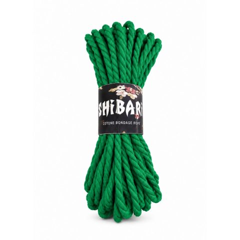 Бавовняна мотузка для шибарі Feral Feelings Shibari Rope, 8 м зелена