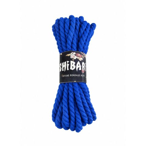 Бавовняна мотузка для шибарі Feral Feelings Shibari Rope, 8 м синя